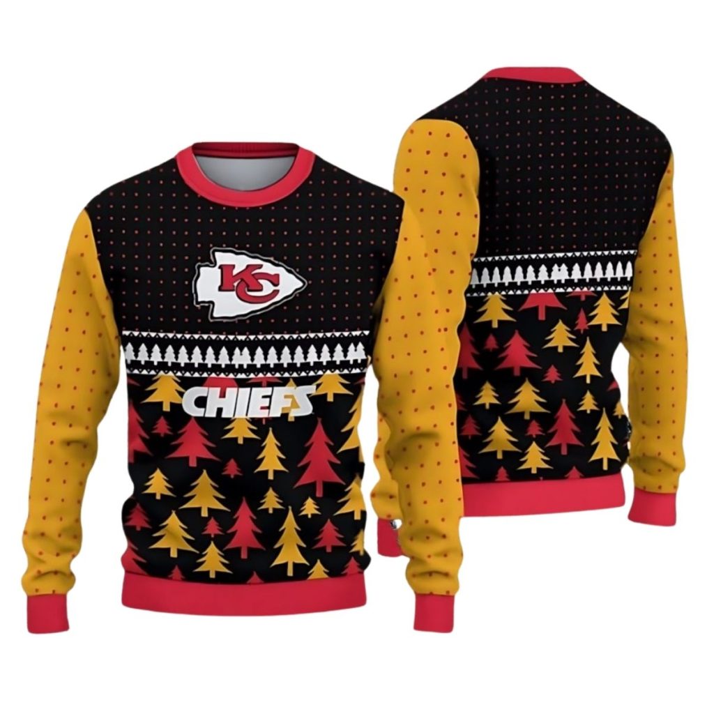 Kansas City Chiefs Festive Fores Ugly Christmas Sweater