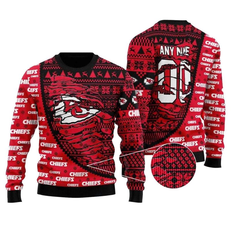 Kansas City Chiefs Fierce Fan Spirit Ugly Christmas Sweater