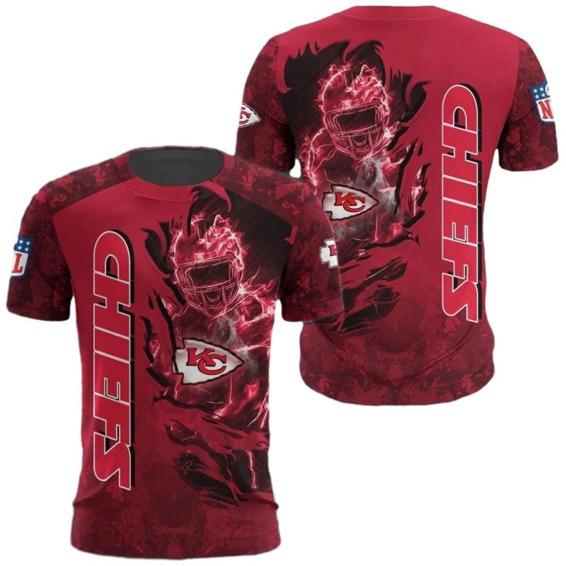 Kansas City Chiefs Fiery Player 3D Shirt