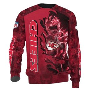Kansas City Chiefs Fiery Player AOP Sweatshirt