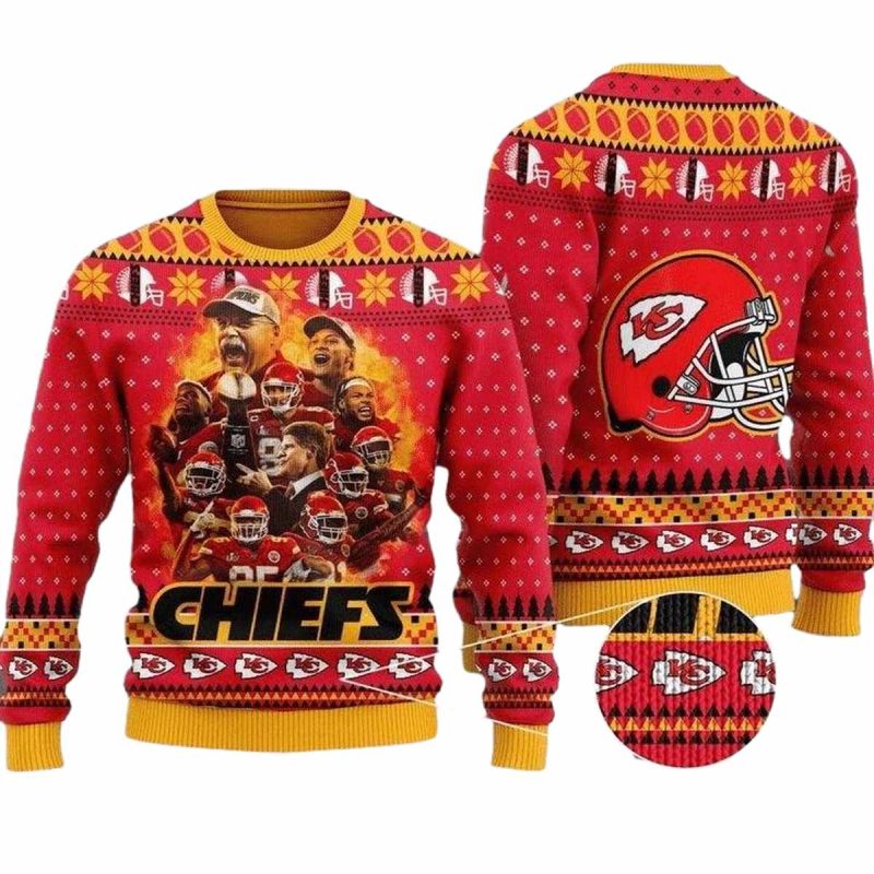 Kansas City Chiefs Fire Up The Holiday Spirit Ugly Christmas Sweater