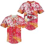 Kansas City Chiefs Floral Baseball Jersey