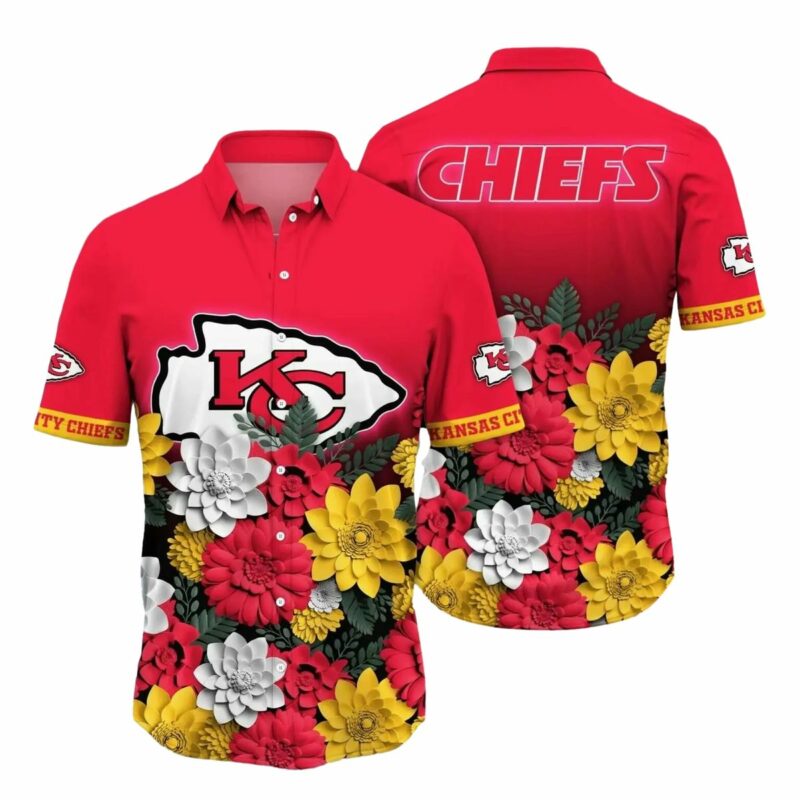 Kansas City Chiefs Floral Burst Hawaiian Shirt 1536X1536 1