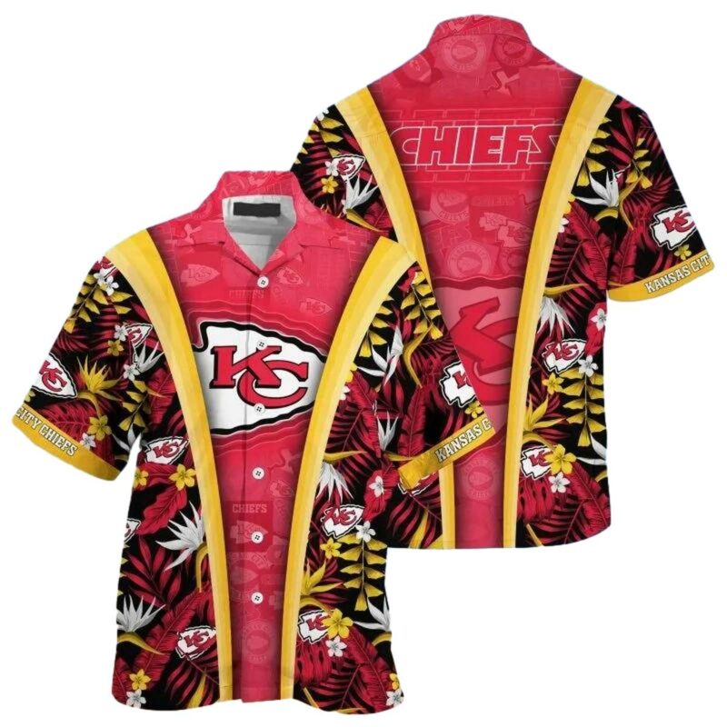 Kansas City Chiefs Floral Passion Aloha Shirt