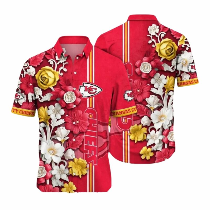 Kansas City Chiefs Flower Summer Football Hawaiian Shirt