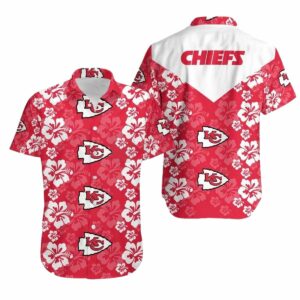 Kansas City Chiefs Hibiscus Graphic Hawaiian Shirt – Unisex Aloha Tee