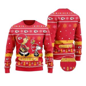 Kansas City Chiefs Funny Charlie Brown Peanuts Snoopy Ugly Sweater