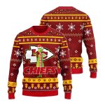 Kansas City Chiefs Funny Grinch Red Pattern Ugly Sweater