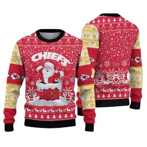 Kansas City Chiefs Funny Santa Claus Ugly Sweater