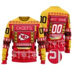 Personalized Kansas City Chiefs Game Day Scoreboard Ugly Sweater