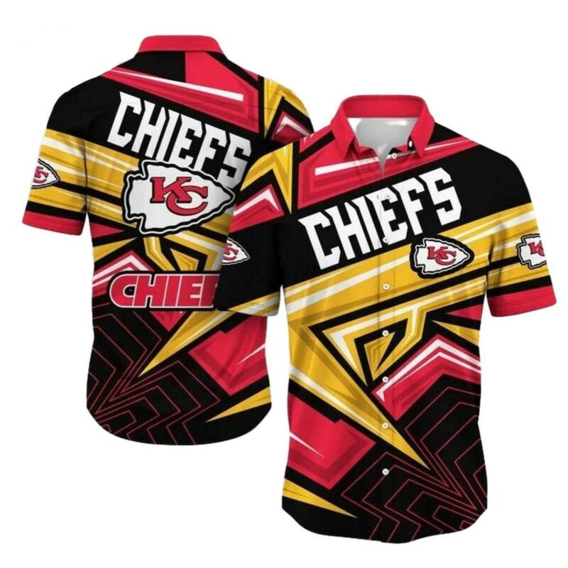 Kansas City Chiefs Geometric Power Hawaiian Shirt
