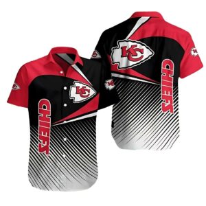 Kansas City Chiefs Unisex Graphic Printed Gradient Stripes Hawaiian Shirt