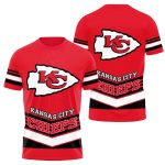 Kansas City Chiefs Gridiron Retro Stripe Red Aop Shirt