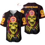 Personalized Kansas City Chiefs Grim Reaper Baseball Jersey