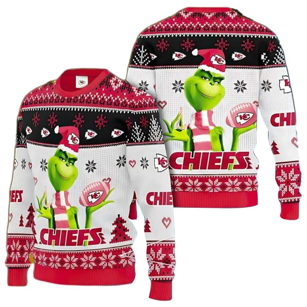 Kansas City Chiefs Grinch Touchdown Ugly Christmas Sweater