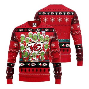 Kansas City Chiefs Grinch Xmas Party NFL Ugly Sweater
