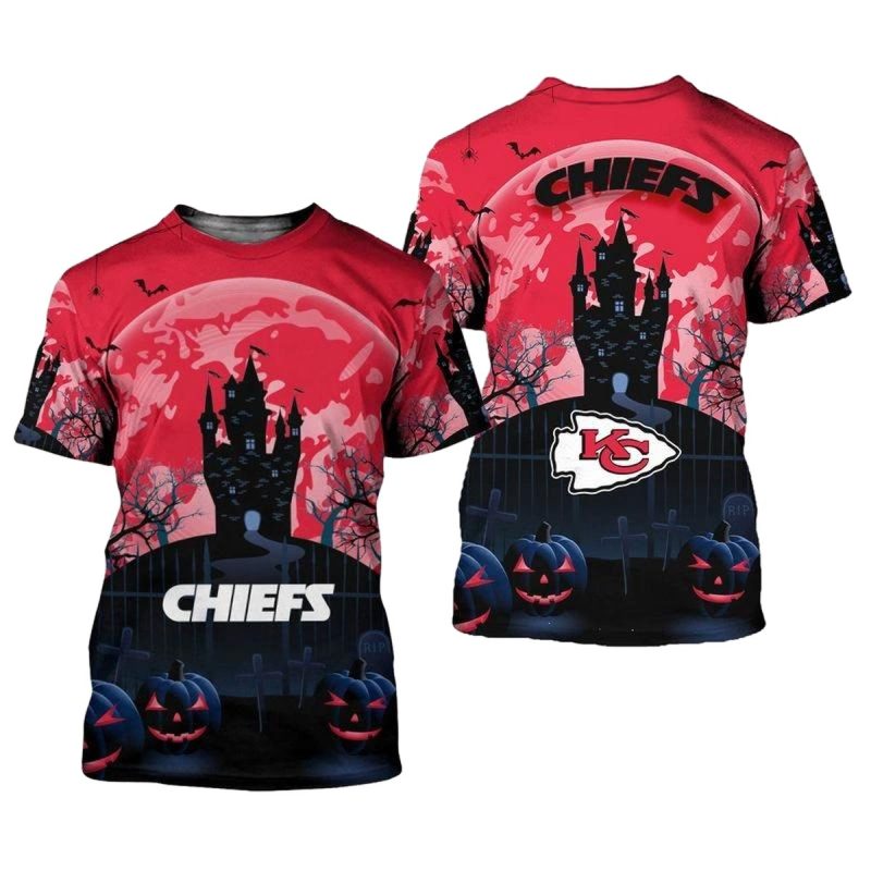 Kansas City Chiefs Halloween Background Edition Unisex T Shirts Nla0289106 Yi3Zy