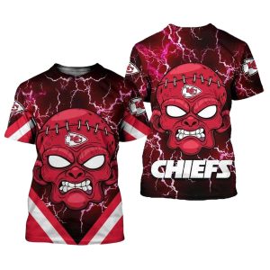 Kansas City Chiefs Halloween Frankenstein AOP Shirt