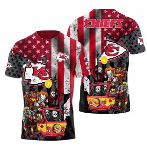 Kansas City Chiefs Halloween Horror Legends Tailgate AOP Shirt