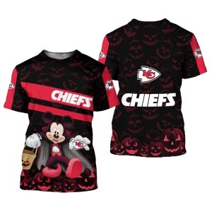 Kansas City Chiefs Halloween Mickey AOP Shirt