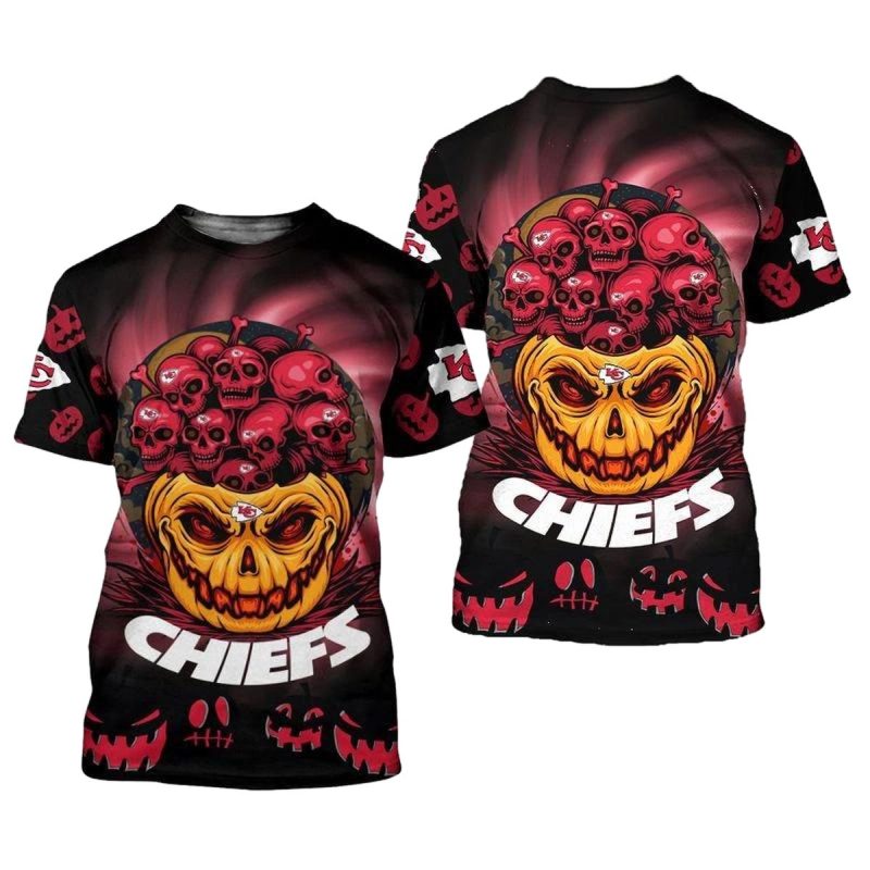 Kansas City Chiefs Halloween Pumpkin Limited Edition Unisex T Shirts Nla0261106 7Ndf9