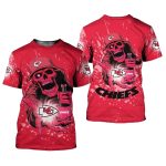 Kansas City Chiefs Halloween Skull Red Aop Shirt