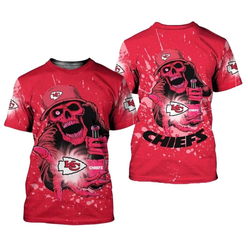 Kansas City Chiefs Halloween Skull Edition Unisex T Shirts Nla0270106 40Khp