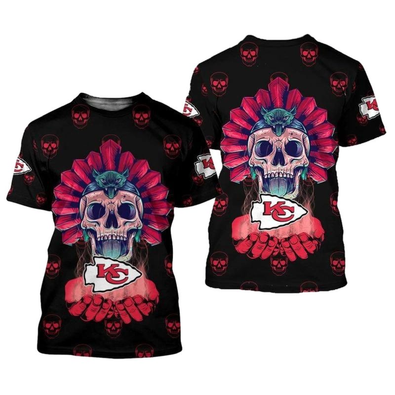 Kansas City Chiefs Halloween Skull Limited Edition Unisex T Shirts Nla0273106 Ncv1Q