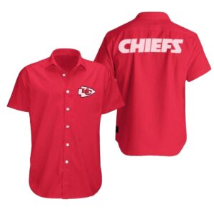 Kansas City Chiefs Red Aloha Shirt – Unisex Graphic Hawaiian Tee
