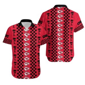 Kansas City Chiefs Red Hawaiian Shirt with Multi Logo Graphic – Unisex Aloha Tee