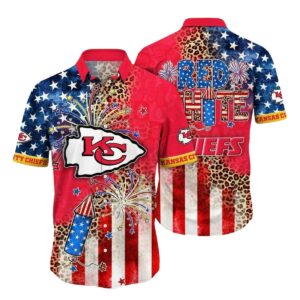 Kansas City Chiefs US Flag Graphic Hawaiian Shirt – Unisex Aloha Tee