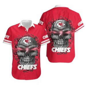 Kansas City Chiefs Graphic Tattoo Skull Red Hawaiian Shirt – Unisex Gift