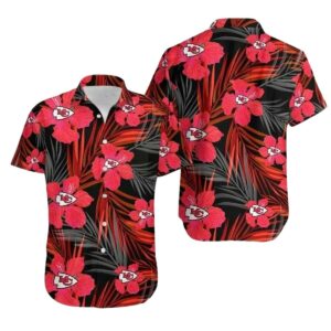 Kansas City Chiefs Hibiscus Bloom Graphic Hawaiian Shirt – Unisex Aloha Tee