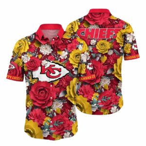 Kansas City Chiefs Hibiscus Graphic Hawaiian Shirt – Unisex Aloha Tee