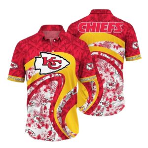 Kansas City Chiefs Hibiscus Graphic Hawaiian Shirt – Unisex Summer Tee