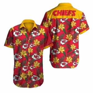 Kansas City Chiefs Yellow Hibiscus Graphic Hawaiian Shirt – Unisex Aloha Tee