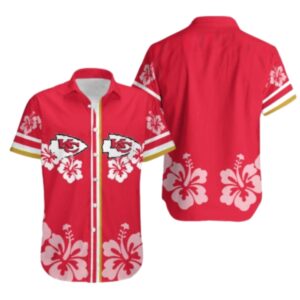Kansas City Chiefs Red Hibiscus Hawaiian Shirt – Unisex Graphic Tee