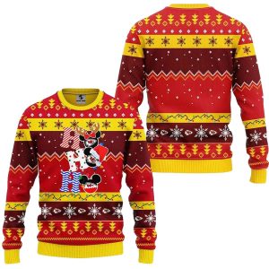 Kansas City Chiefs HoHoHo Mickey Christmas Ugly Sweater