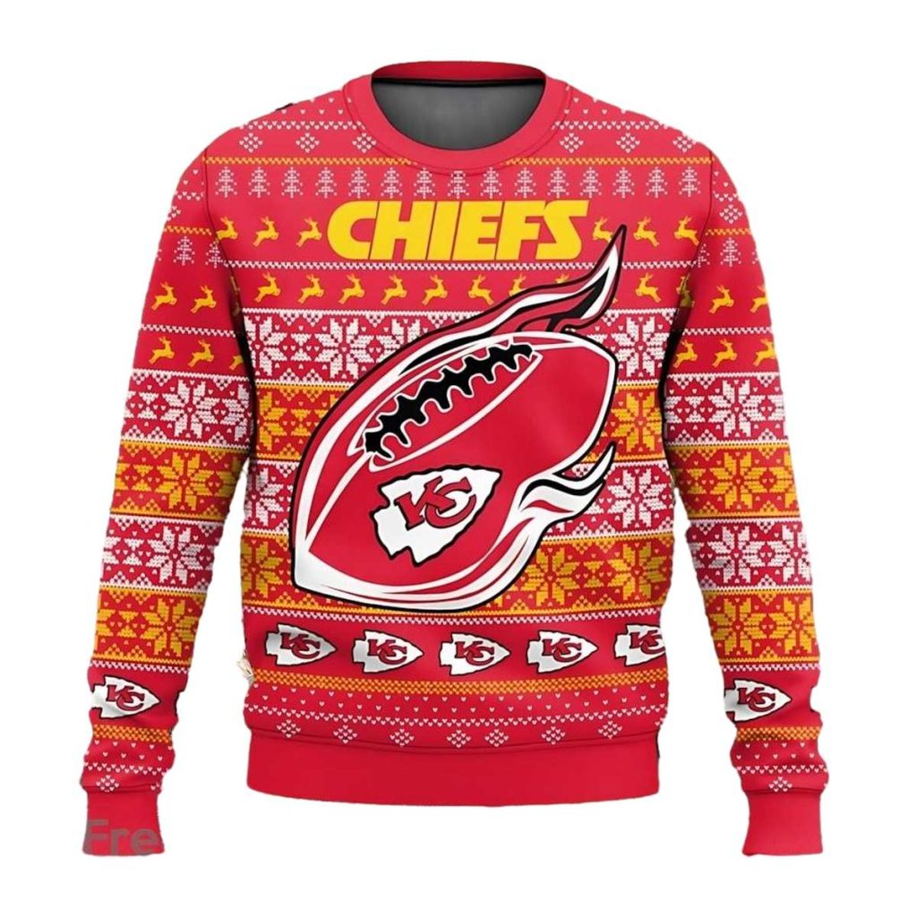 Kansas City Chiefs Holiday Touchdown Ugly Christmas Sweater