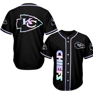 Kansas City Chiefs Holo Spectrum Baseball Jersey