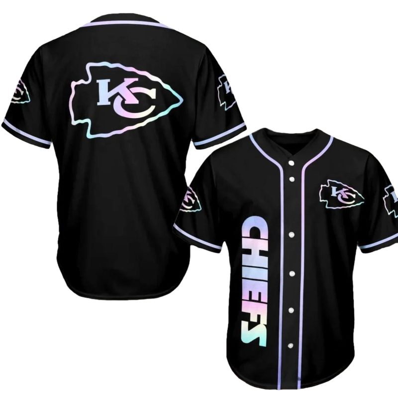 Kansas City Chiefs Holo Spectrum Baseball Jersey