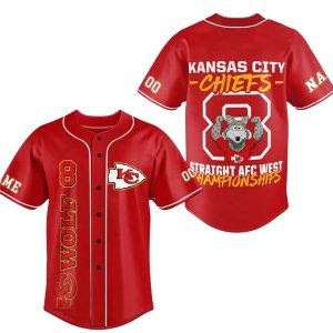 Kansas City Chiefs Jersey AFC West Championships Baseball Jersey