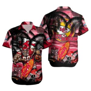 Kansas City Chiefs Graphic Surf Hawaiian Shirt – Unisex Aloha Tee