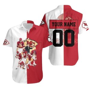 Personalized Kansas City Chiefs Legends Red & White Hawaiian Shirt – Unisex Graphic Tee