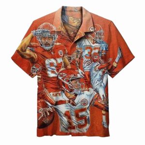 Kansas City Chiefs Mahomes #15 Vintage Graphic Hawaiian Shirt - Unisex