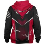 kansas city chiefs lightning graphic black and red hoodie back.jpg