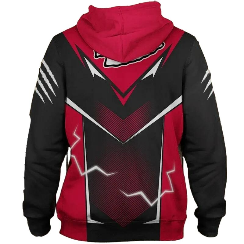 Kansas City Chiefs Lightning Graphic Black And Red Hoodie Back.jpg