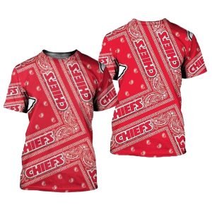 Kansas City Chiefs Logo Bandana Skull AOP Shirt
