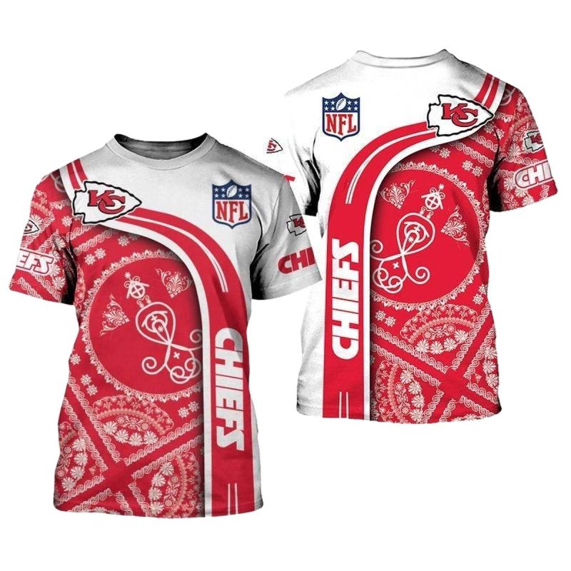 Kansas City Chiefs Limited Edition Bandana Skull T Shirt Sizes S 5Xl New0125103 5O1Bz