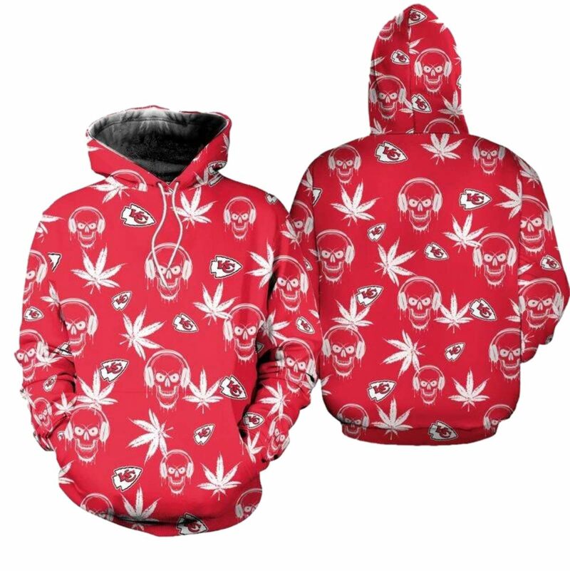 Kansas City Chiefs Limited Edition Skull And Weed Leaves Hoodie Zip Hoodie Size New057110 7Orcd.jpg